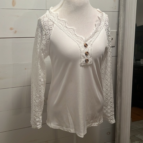 Aster June white boho top - Picture 2 of 5
